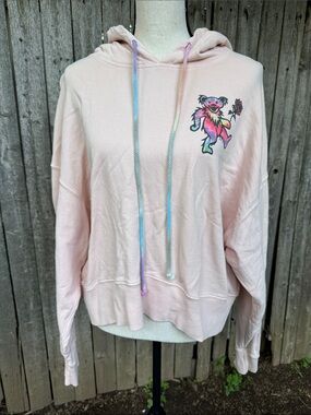 Daydreamer Grateful Dead Pink Cropped Hoodie